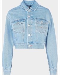 Tommy Hilfiger Trucker Crop Jacket Blue