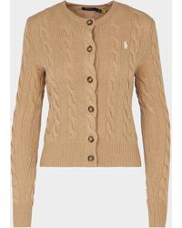 Polo Ralph Lauren Button Knitted Cardigan Nude - Natural