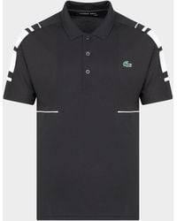 Lacoste Tennis Panel Polo Shirt - Black