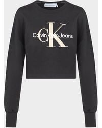 Calvin Klein Seasonal Monogram Sweatshirt - Black