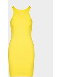 Calvin Klein Micro Racer Dress - Yellow