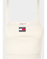 Tommy Hilfiger Cropped Badge Cami - White