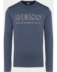 BOSS by HUGO BOSS Salbo 1 Sweatshirt in Blue for Men - Lyst