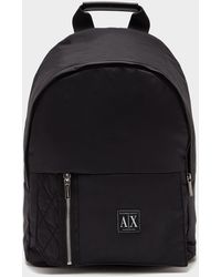 Armani Exchange Leather Backpack in Black for Men - Save 3% | Lyst