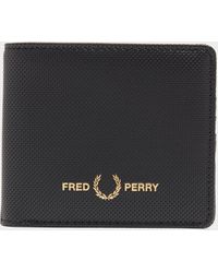 Fred Perry Pique Textured Wallet - Black