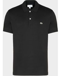 Lacoste Plain Pima Polo Shirt - Black