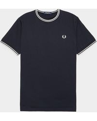Fred Perry Black Twin Tipped Crew Neck T-shirt