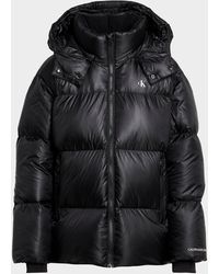 Calvin Klein Shine Oversized Puffer Coat Black