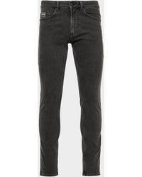 Versace Jeans Couture Denim Narow Tonal Text Jeans in Grey Mens Clothing Jeans Slim jeans for Men Grey 