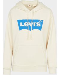 Levi's Levis Batwing Hoodie White - Blue