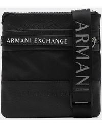 Armani Exchange Zip Logo Crossbody Bag - Black