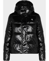 Calvin Klein High Shine Puffer Jacket - Black