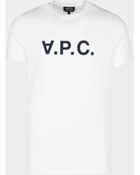 A.P.C. Cotton Lucien T-shirt White for Men - Lyst