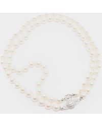 Vivienne Westwood Graziella Pearl Chocker Necklace - White