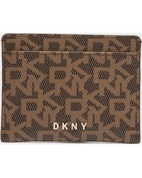 DKNY Bryant Logo Cardholder - Brown