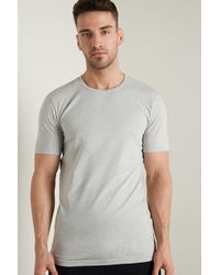 Tezenis T-shirt aus elastischer baumwolle - Grau