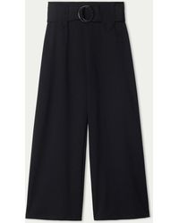 Tezenis Milano Stitch Wide-leg Trousers With Ring - Black