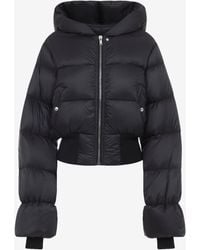 Rick Owens - Cropped Puffer Jacket With High Collar - Lyst