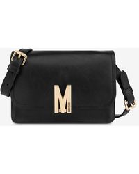 Moschino - M Leather Shoulder Bag - Lyst