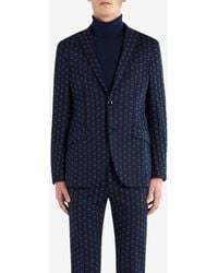 Etro - Micro Paisley Tie Pattern Blazer - Lyst