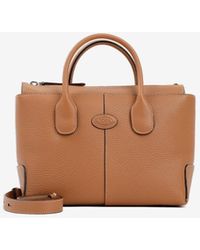 Tod's - Small Di Grained Leather Top Handle Bag - Lyst
