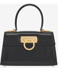 Ferragamo - Iconic Calf Leather Top Handle Bag - Lyst