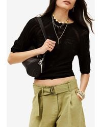 Ba&sh - Philo Cropped Knit Top - Lyst