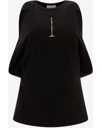 McQueen - Draped Ribbed Tank Top - Lyst