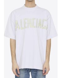 Balenciaga - Tape Type Logo Crewneck T-Shirt - Lyst