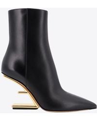 Fendi - First 95 Leather Ankle Boots - Lyst