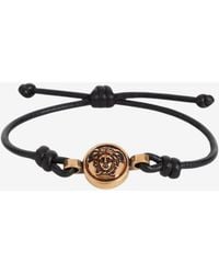 Versace - Medusa Leather Bracelet - Lyst