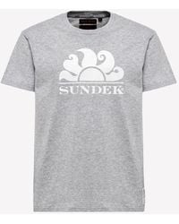 Sundek - Crew Neck T-Shirt With Logo - Lyst