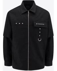 Givenchy - Convertible Zip-Up Shirt - Lyst