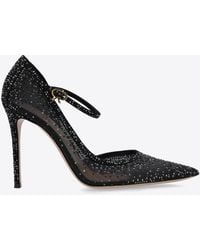 Gianvito Rossi Rania 105 Embellished Suede Mary Jane Pumps in White | Lyst