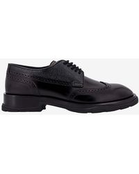 Alexander McQueen - Brogue Detail Leather Derby Shoes - Lyst