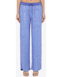 P.A.R.O.S.H. - Straight-Leg Sequined Pants - Lyst