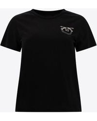 Pinko - Embellished Love Birds T-Shirt - Lyst