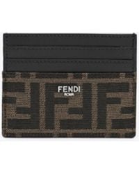 Fendi - Ff Jacquard Logo Cardholder - Lyst
