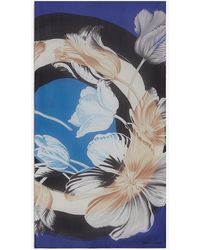 Ferragamo - Tulip Print Silk Scarf - Lyst