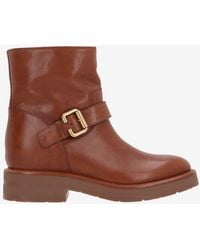 Chloé - Coddington Leather Ankle Boots - Lyst