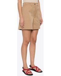 Moncler - Logo Patch Mini Shorts - Lyst