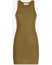 The Attico - Rhinestone Embellished Mini Dress - Lyst