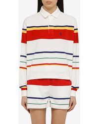 Polo Ralph Lauren - Striped Long-Sleeved Polo T-Shirt - Lyst
