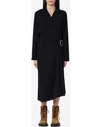 Loewe - Belted Midi Dress - Lyst