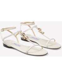 jimmy choo white flat sandals