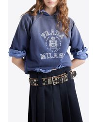 Prada - Logo Print Short-Sleeved T-Shirt - Lyst