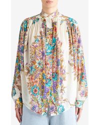 Etro - Floral Print Long-Sleeved Shirt - Lyst