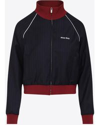 Miu Miu - Pinstripe Virgin Wool Jacket - Lyst