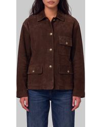Arma - Rosia Gritty Suede Jacket - Lyst