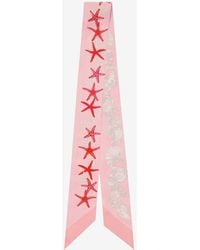 Versace - Barocco Sea Print Silk Scarf Tie - Lyst